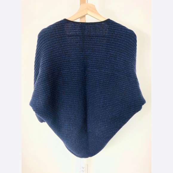 T Tahari wool cocoon drape cardigan - Picture 2 of 7